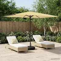Prolenta Maison Exclusive - Parasol de jardin avec pied, 200 x 300 cm, polyester, forme rectangulaire