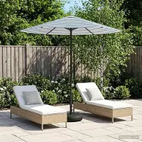Prolenta Maison Exclusive - Parasol de jardin avec base, forme rectangulaire, 2,3 x 2,3 m, en polyester