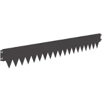 Syfax Bordure de Pelouse 10 pcs Longueur Hauteur 103 x 15 cm Acier