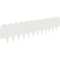 Syfax Bordure de Pelouse 30 pcs 103 x 25 cm Acier Blanc