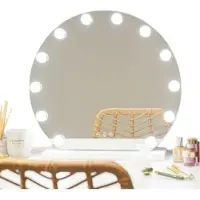 OEM Miroir de maquillage avec éclairage LED – Miroir de table à intensité réglable – Miroir de toilette avec éclairage LED