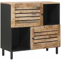 vidaXL Armoires de rangement , marron, 80 x 33,5 x 75 cm, bois massif de manguier