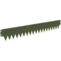 Syfax Bordure de Pelouse 30 pcs 103 x 15 cm métal Vert olive