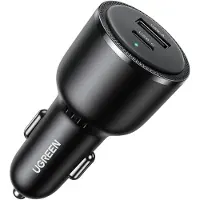 UGREEN Chargeur de voiture rapide à 2 ports 63w, Adaptateur pour véhicule, Gris
