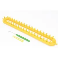 OEM Aiguille à tricoter large - Aiguille longue pour écharpes, bonnets et chapeaux - Jaune - Accessoire de création - Loisir pratique - 36 cm