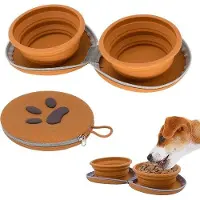 OEM Boîte à croquettes, 2 pièces, 700 g, portable, pour chiens, marron