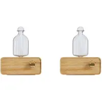 Jojomino 2X Diffuseurs D'Huiles Essentielles par Nébulisation Sans Fil, Rechargeables, Diffuseur D'Arômes Froids en Bois et Verre pour Salon, Maison, Bureau