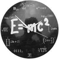 Typecat Théorie de la Relativité Math Formule Horloge Murale Scientifique Professeur de Physique Cadeau École Salle de Classe Décor
