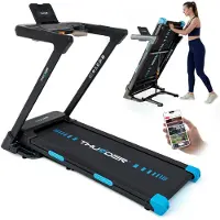 Thunder Tapis de Course Électrique Pliable ARVEN-S-BLACK 15,9 km/h 20 Niveaux d’Inclinaison Bluetooth 140 kg