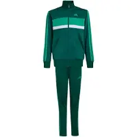 Adidas Seasonal Essentials Tiberio 3 Stripes Tricot Tracksuit Vert 9-10 Years Enfants