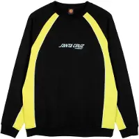 Santa Cruz Strip Front Racer Crew Sweatshirt Noir M