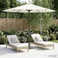 Prolenta Maison Exclusive - Parasol de jardin 230 x 230 cm, polyester, forme rectangulaire, couleur crème
