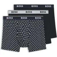 BOSS 50554438 Boxers 3 Units Bleu L Homme