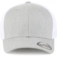 Flexfit Casquette gris chiné / blanc