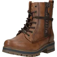 Mustang Bottines à lacets marron châtaigne / marron chiné