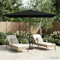 Prolenta Maison Exclusive - Parasol de jardin rectangulaire, 2 x 3 mètres, polyester, noir
