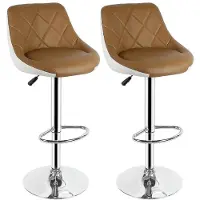 StarTech.com Tabouret de bar en similicuirPolyuréthane- Tabouret de comptoir pivotant - Réglable en hauteur - Dossier de hauteur moyenne - Sans accoudoirs - Pour bar et cuisine - Couleur : beige camel