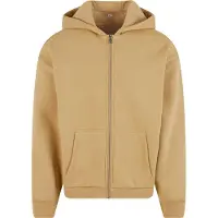 Build Your Brand Fluffy Full Zip Sweatshirt Beige XL Homme