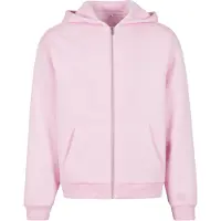 Build Your Brand Fluffy Full Zip Sweatshirt Rose L Homme