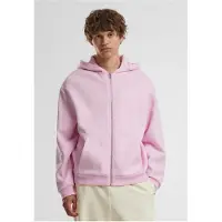 Build Your Brand Fluffy Full Zip Sweatshirt Rose S Homme