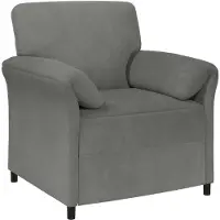 vidaXL Canapé 1 place Gris foncé 88 x 83 x 95 cm Velours