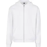 Build Your Brand Fluffy Full Zip Sweatshirt Blanc M Homme