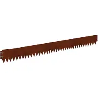 vidaXL Bordure de jardin, 10 pièces, 103 x 10 cm, acier, aspect rouille