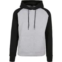 Build Your Brand Basic Raglan Hoodie Gris 5XL Homme