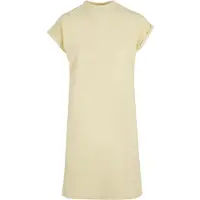 Build Your Brand Robe manches retroussées Soft Yellow - Build Your Brand BY101 - Taille L