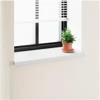 vidaXL Appui de fenêtre blanc 100 x 40 x 4,5 cm PVC