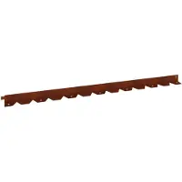 vidaXL Bordure de jardin, 10 pièces, 102 x 4 x 4 cm, acier, finition rouille