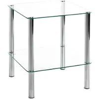 Haku Table d'appoint Heiko 39x39cm - verre/chrome