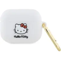 Hello Kitty Hkap3Dkhsh Airpods Pro Coverbiały/White Silicone 3D Kitty Head