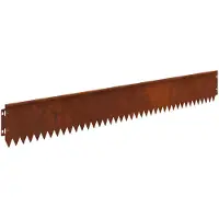 vidaXL Bordure de jardin, 20 pièces, 103 x 15 cm, acier, aspect rouille