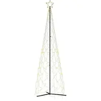 vidaXL Arbre de Noël cône 500 LED blanc chaud 100x300 cm