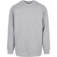 Build Your Brand Basic Crewneck Heather Grey - Build Your Brand BB003 - Taille 4XL