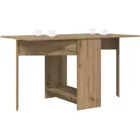vidaXL Table de salle à manger 138 x 70 x 73,5 cm en aggloméré, finition chêne Artisan