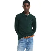Gant Reg Shield Rugger Long Sleeve Polo Vert 3XL Homme