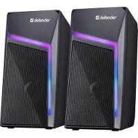 Office Głośnik Głośniki STELLAR 2.0 6W USB podświetlenie LED RGB, Haut-parleur PC, Noir