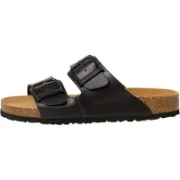 Tamaris Mule femme deux sangles boucle semelle cuir 1-27503-42, Taille:39 EU, Couleur:Noir