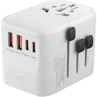 Energizer Adaptateur de voyage international ETC450 45 W, 2 ports USB-C et 1 port USB-A, blanc