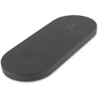 Fontastic Station de recharge double inductive Prime Widu noire Fast Charge 2, compatible avec les smartphones et l'Apple Watch