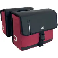 Willex Sacoches de vélo Business 30 L en toile rouge et noire