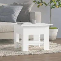 vidaXL Table basse blanche 55x55x42 cm Bois composite - Table basse - Tables basses - Table - Table de salon