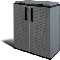 Artplast Armoire Basse Tri Sélectif Eco Easy Tri Sélectif Intégré Et Robustesse -