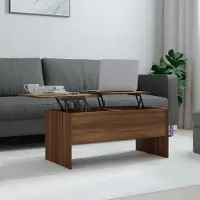 Prolenta Maison Exclusive - Table basse aspect chêne brun 102 x 50,5 x 46,5 cm, aggloméré