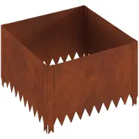 vidaXL Bordure de pelouse 60 x 60 x 35 cm en acier rouillé