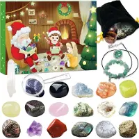 Sonstiges Calendrier de l'Avent de Noël 2024 pour pierres précieuses - 24 pièces de cristaux naturels de minéraux pour enfants