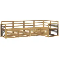 vidaXL Ensemble de canapés d'extérieur , 5 pièces, blanc, 247 x 128,5 x 73 cm