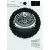 Ariston Hotpoint HPT 94D BS IT, Standing, Front Filling, Heat Pump, White, Swivel, Touch, Black